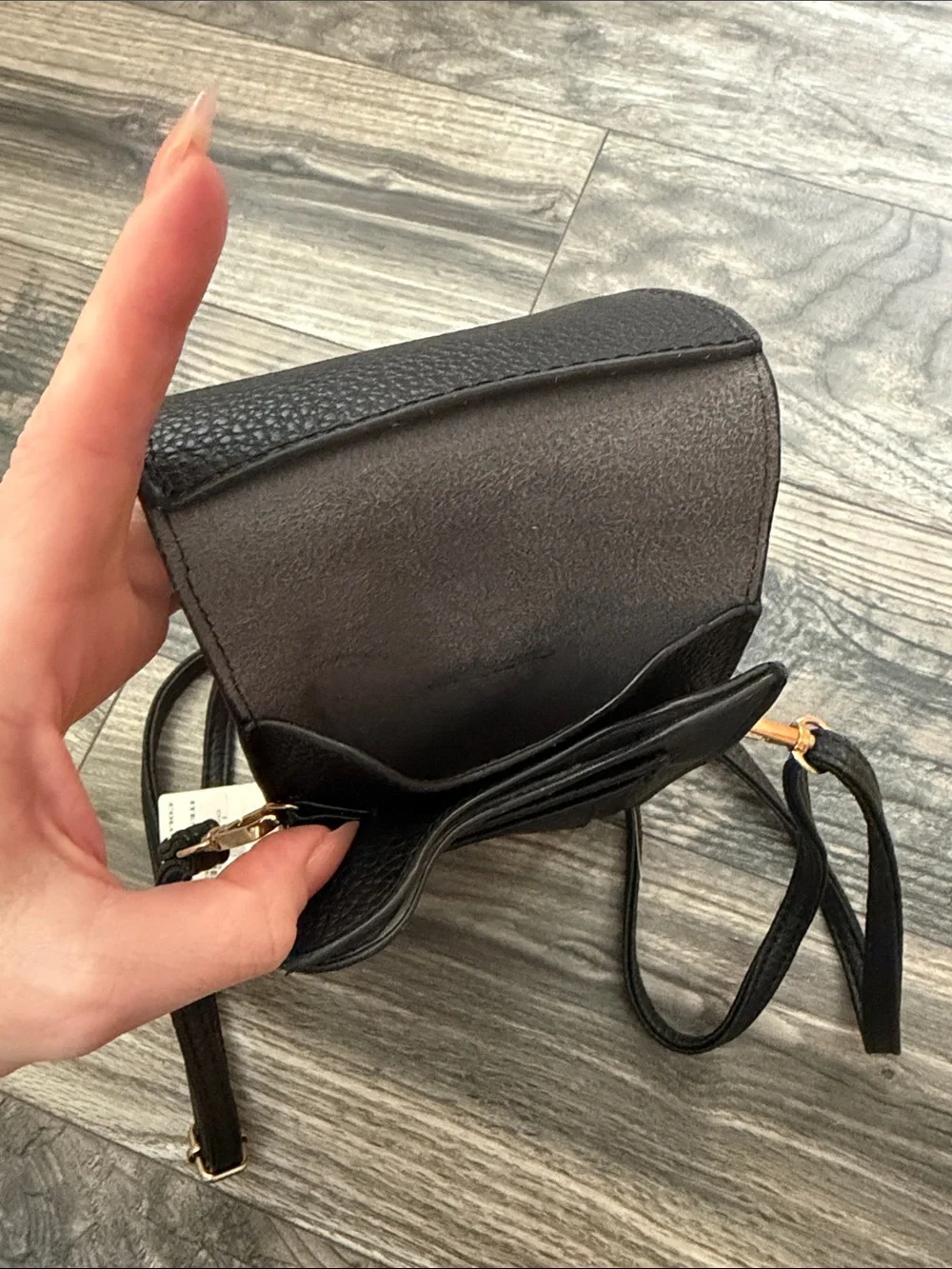Black Tassel Crossbody Phone Bag by